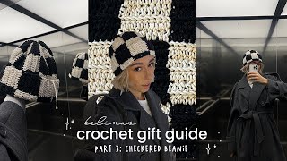 checkered beanie easy crochet tutorial - GIFT GUIDE 03