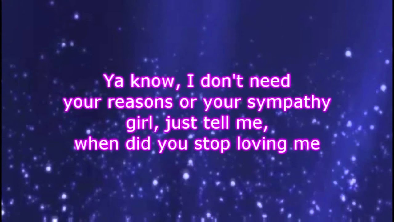 Hunter Hayes - When Did You Stop Loving Me (Lyrics) - Youtube