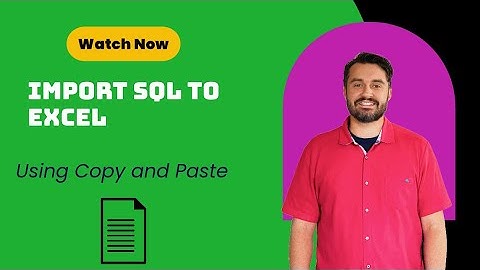 Import SQL to Excel CopyPaste