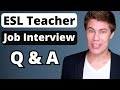 20 common esl teacher job interview questions and answers