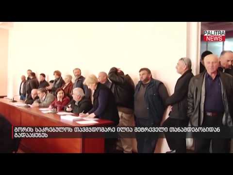 გორის საკრებულოს თავჯდომარე ილია მეტრეველი თანამდებობიდან გადააყენეს