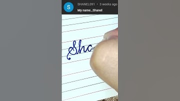 Shanel - Beautiful name in Cursive writing | Cursive writing for beginners | #shorts