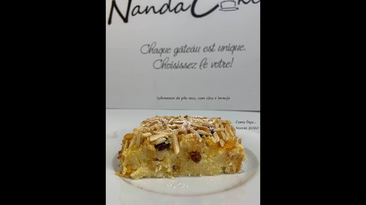 Como faço... Sobremesa de pão seco, com côco e laranja