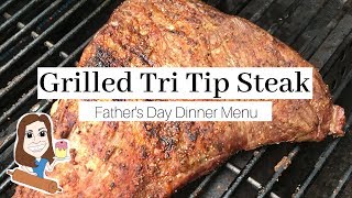 Grilled tri tip steak