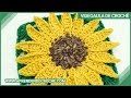 Flor de Crochê Girassol Rei