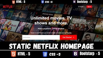 Static Netflix Homepage | #HTML 5 | #CSS 3 | #BOOTSTRAP 5 (@Errortocode ) |Check In description