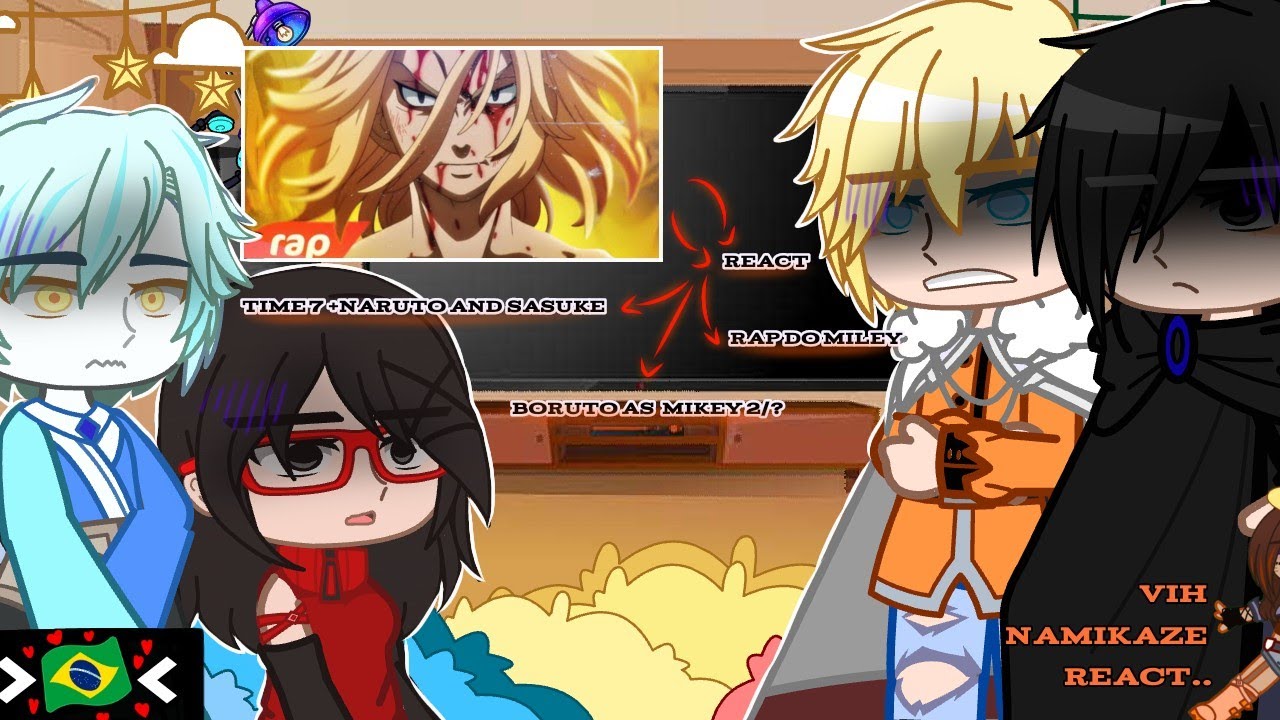 Boruto friends + naruto and sasuke react a boruto as mikey/2-?/