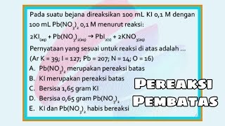 Menentukan pereaksi pembatas -