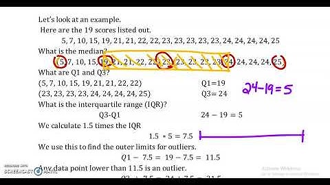 Finding Outliers From a Dot Plot