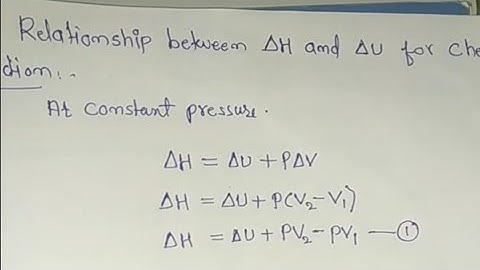 Relation between ∆H and ∆U|| Class 12th|| Chemical thermodynamics|| NEET||JEE.