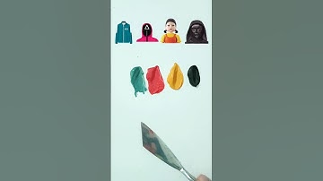 squid game color mixing #squidgame #squidgame2 #colormixing #satisfying #asmr #shorts