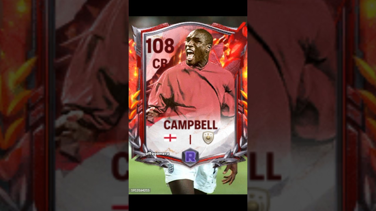 Original images of all Sol Campbell cards FC Mobile cards 