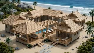 Building a Miniature Luxury Beach Resort From Scratch | Hyper-Realistic Construction Timelapse in 8K