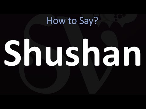 Video: ¿Qué significa el nombre shushan?