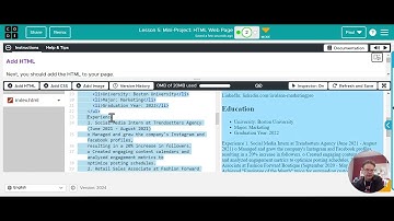 Code org Unit 2 Lesson 5   HTML Web page Mini project by Dr. Borosky