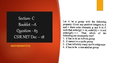 CSIR NET MA Dec 2018 | Question 85 | Abstract Algebra | Prime | Order of Product of two elements