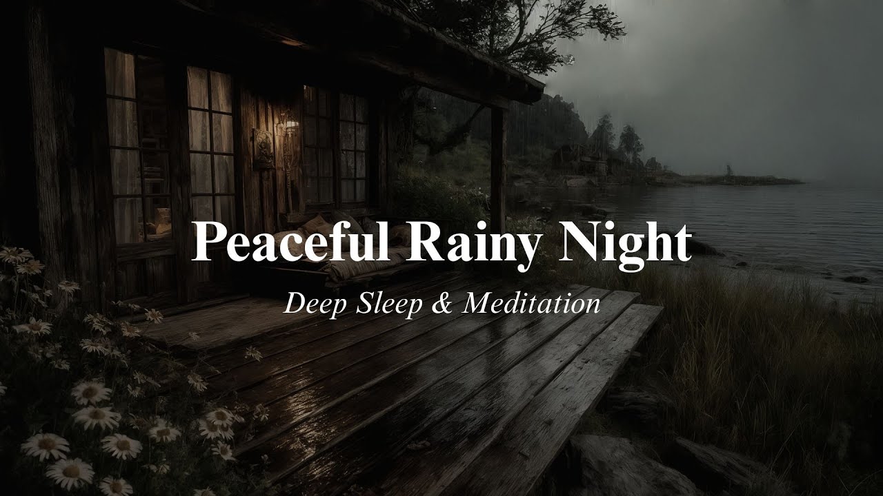 Rainy Night by the Lakeside Cabin 🌊 | Gentle Rain Sounds for Deep - YouTube