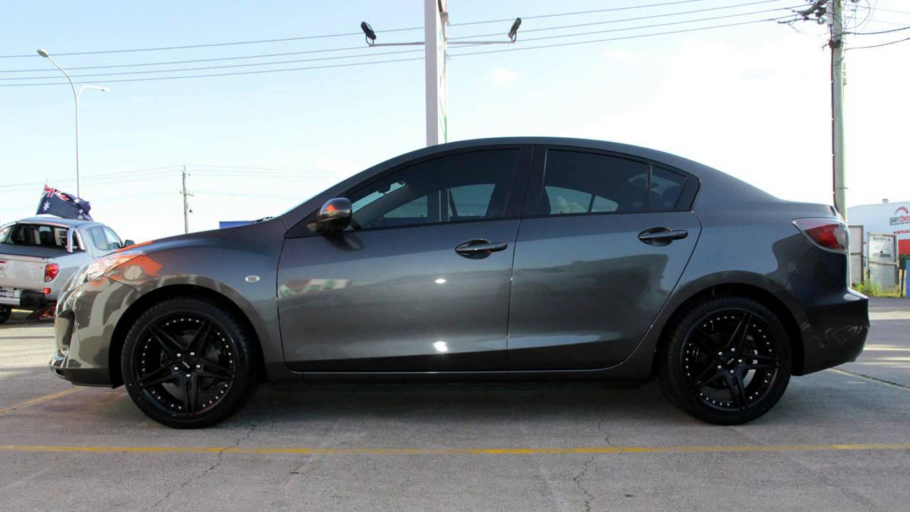 Mazda 3 custom rims 18 inch King Shadow black wheels - YouTube