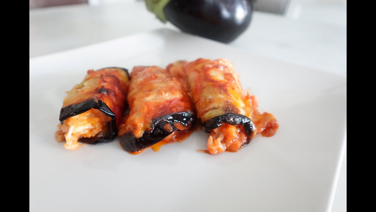 INVOLTINI DI PARMIGIANA a modo mio melanzane e riso#asmr
