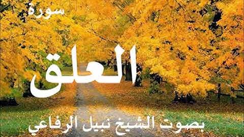 096  سورة العلق بصوت نبيل الرفاعي