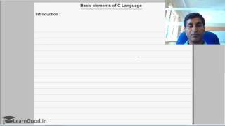 2 1 Introduction to Basic elements of C Language