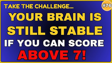 30 QUESTIONS || YOUR BRAIN IS STILL STABLE IF YOU CAN SCORE ABOVE 7! #generalknowledge