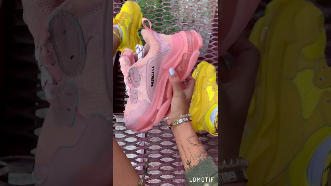 triple s clear sole pink