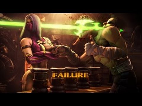 Mortal Kombat 9 Test Your Sight Failure **Failure / Consequence On All Challenges** (HD)