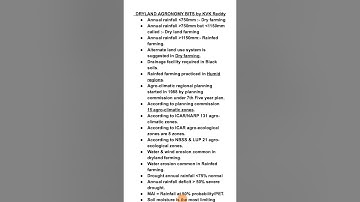 Dryland Agronomy most imp bits