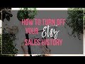 How To Turn Off Etsy Sales History | Nancy Badillo