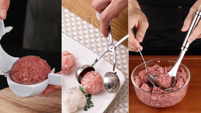 Making Magic Meatball Utensil, Meatball Scoop Maker, Tool For Squeezing  Fried Meatballs, Stainless Steel Meatball Spoon - Temu