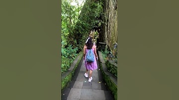 This place is surrounded by jungle  and with beautiful greenery . #bali #travel #shorts #trending