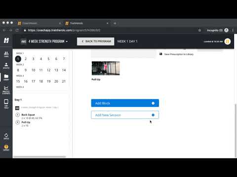 Design a Training Session Using TrainHeroic