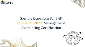 Sample Questions for SAP C_TS4CO_2023: Management Accounting Certification