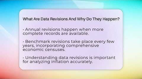 What Are Data Revisions And Why Do They Happen? - Inflation Insight Channel