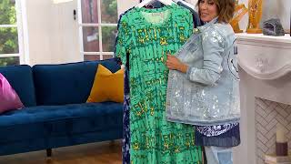 LOGO by Lori Goldstein Tie Dye Tiered Dress on QVC