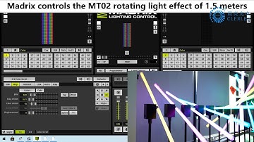 Madrix controls the LED Tube Rotation 360 Degree rotating light effect of 1.5 meters