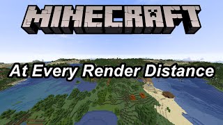 Minecraft At Every Render Distance (Java Edition)