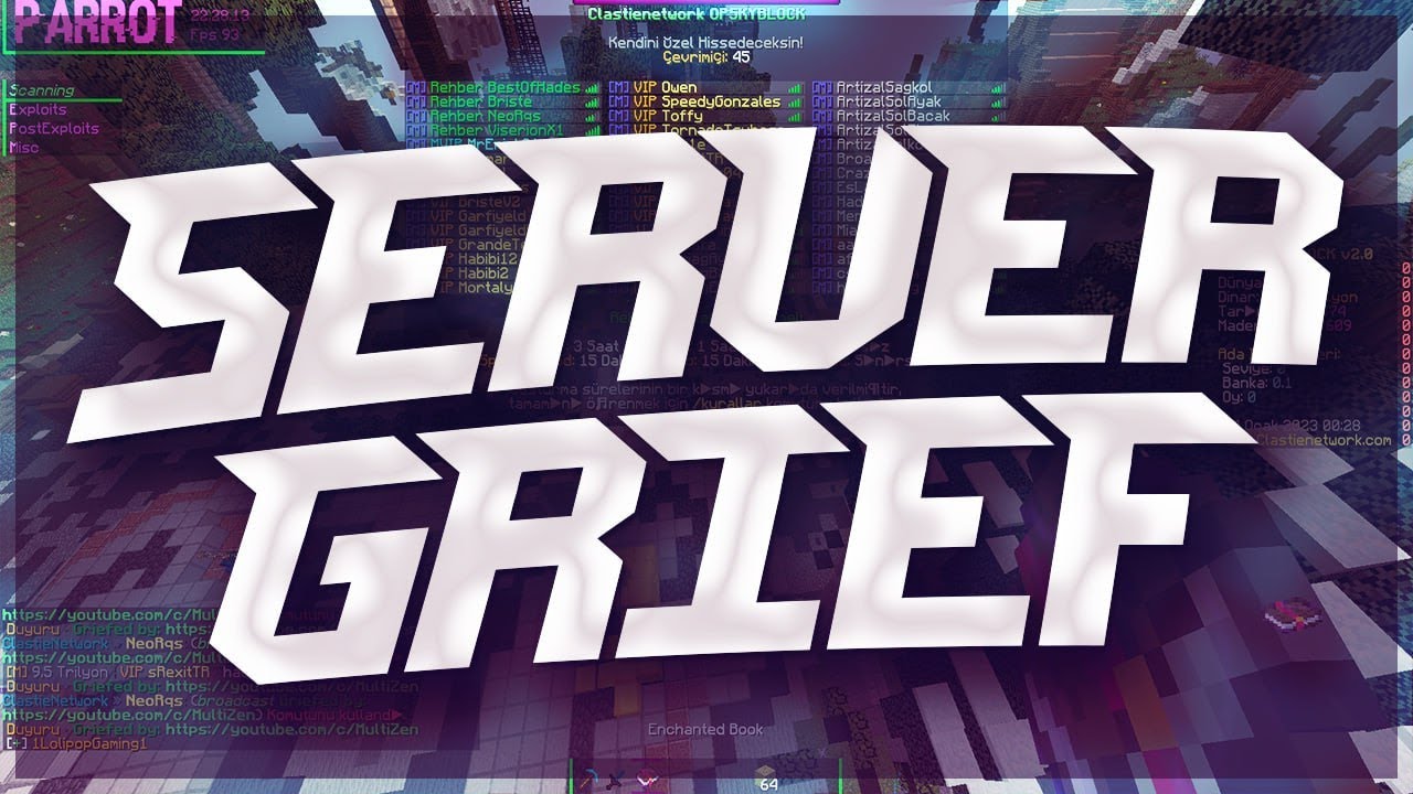 Griefing play.clastienetwork.com | Multiverse