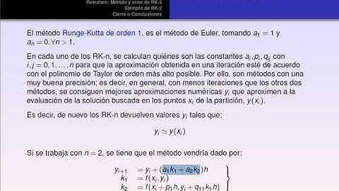 Método Runge-Kutta para la resolución de EDO