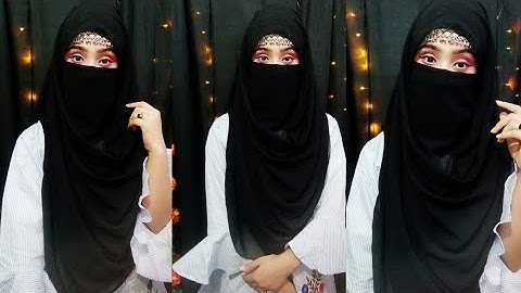 Stylish Niqab Tutorial 2022||Hijab & Niqab Style💞#niqabstyle2021 #shorts #partyhijabstyle #hijab🐷