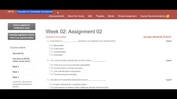 Introduction to Sustainable Development NPTEL || Week 2 : Assignment 2|| Answers || Updated ||