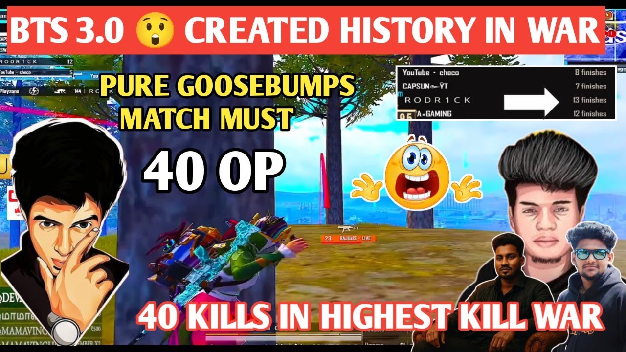 BTS 3.0 😲 created Record Highest kills Trophy 40 Kills 🔥 RODRICK hacker ✅ 