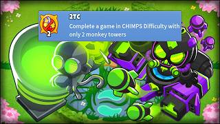 The Biggest One & M.A.D - 2TC Achievement Run
2TC is an achievement in BTD6 where youre required to complete the CHIMPS mode from Rounds 6-100 with only 2 towers placed down. In this video, we are completing CHIMPS with only The Biggest One, Tier 5 upgrade of top path of the Mortar Monkey & the M.A.D, Tier 5 upgrade of the middle path of the Dartling Gunner placed down for the 2TC achievement.
BTD6Index: https://btd6index.win/
BTD6MapList: https://btd6maplist.sarto.dev/
Purchase BTD6: https://store.steampowered.com/app/960090/Bloons_TD_6/ The Biggest One & M.A.D - 2TC Achievement Run