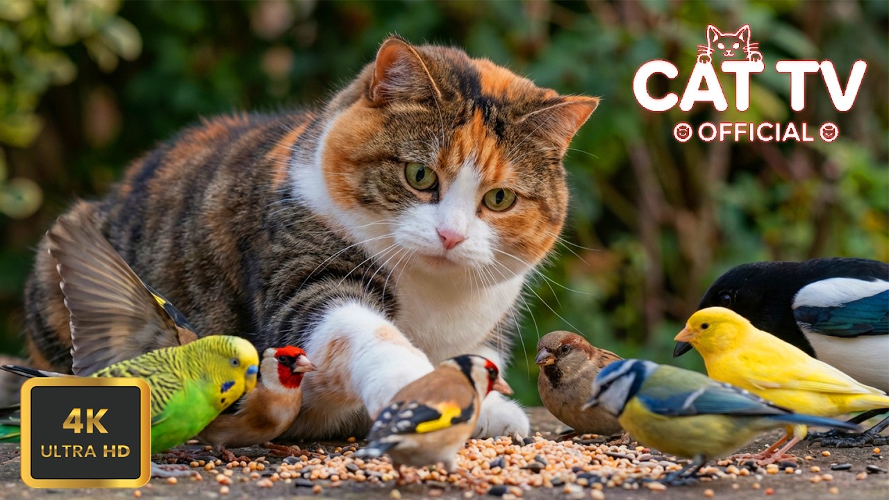 Cat TV 😺 Бесконечная Птичья Вечеринка Танцующие Птицы 4K HDR | Cat TV Official