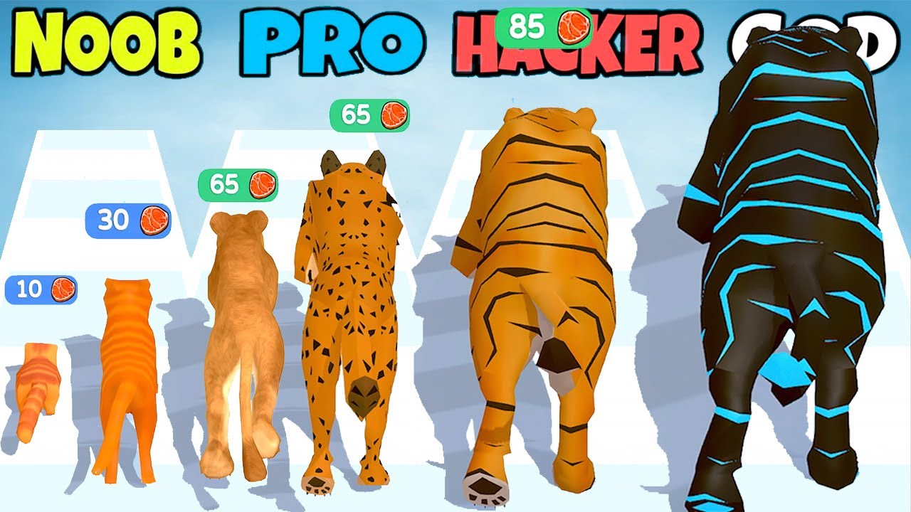 NOOB vs PRO vs HACKER vs GOD in Dino Evolution Run 3D 