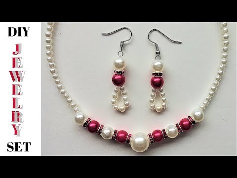 Easy DIY Jewelry set Tutorial. Beaded Jewelry for an elegant outfit