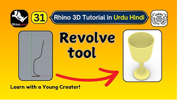 Rhino 3D: Mastering the Revolve Tool - Urdu Tutorial