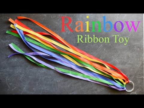 Rainbow Ribbon Toy Rings Tutorial