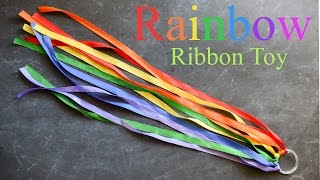 Rainbow Ribbon Toy Rings Tutorial
